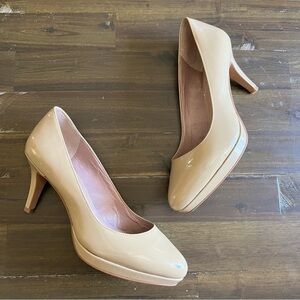 Vince Camuto Desti Patent Platform Nude Heels